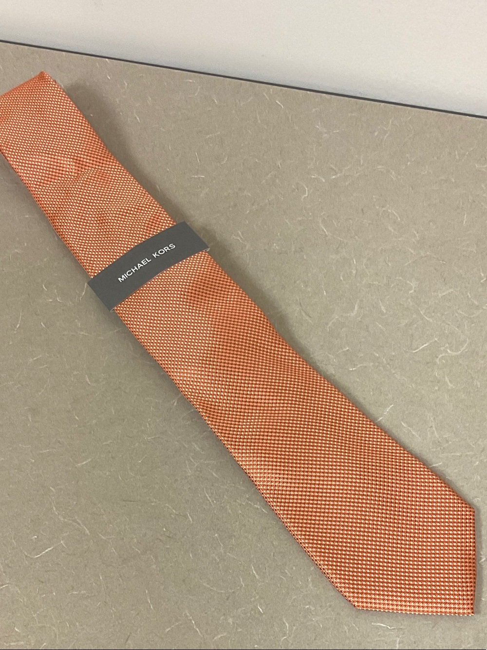 Michael Kors Men's Orange Woven Silk Tie. NWT